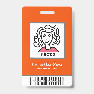 Badge Logo personnalisé de l'entreprise Code-barres Gran