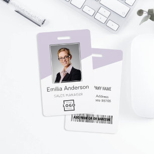 Badge Logo personnalisé de l'entreprise Code-barres Phot