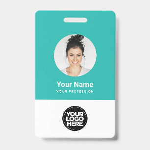 Badge Logo personnalisé de nom de photo ronde d'employé