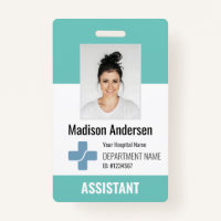 Logo personnel de l'hôpital personnalisé et ID pho