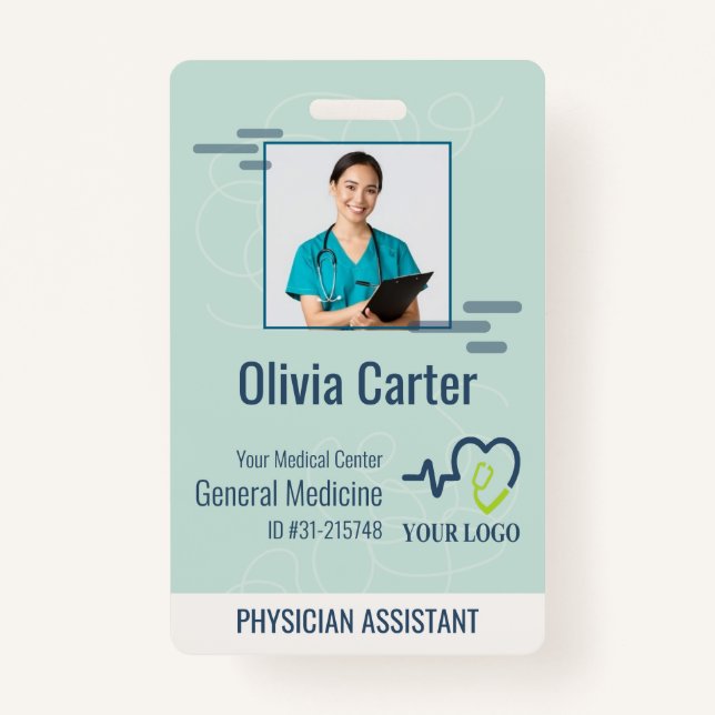 Badge Logo personnel de l'hôpital personnalisé et ID pho (Devant)