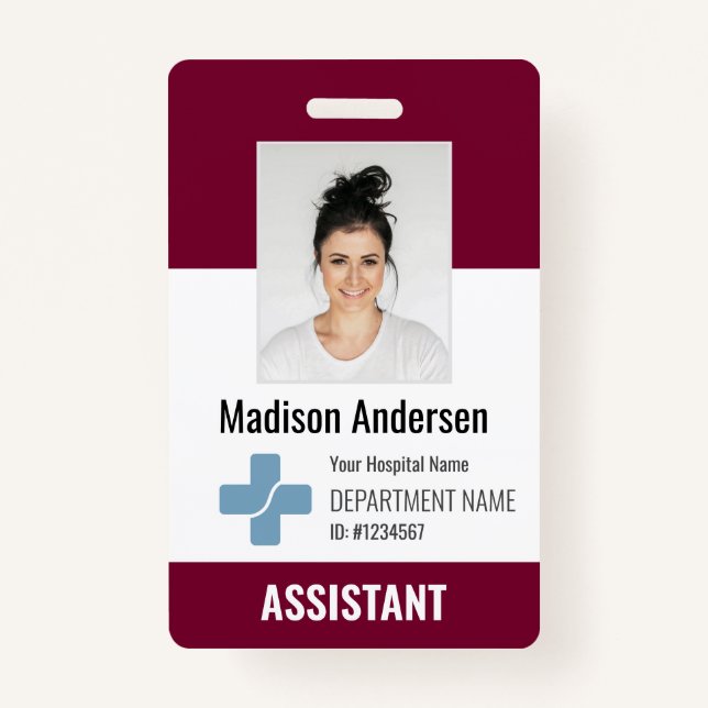 Badge Logo personnel de l'hôpital personnalisé et ID pho (Devant)