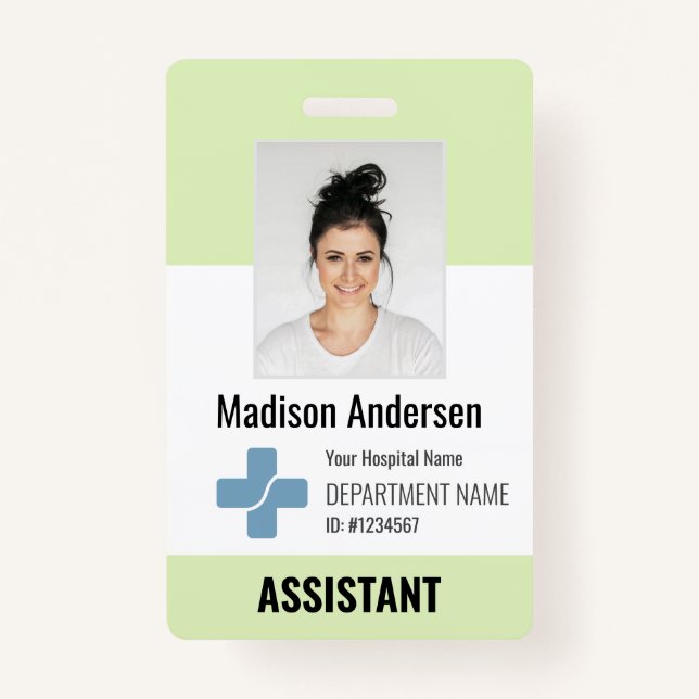 Badge Logo personnel de l'hôpital personnalisé et ID pho (Devant)