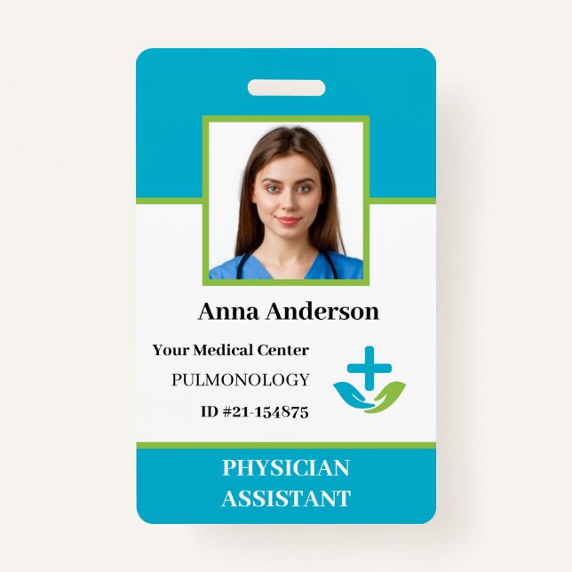 Badge Logo personnel de l'hôpital personnalisé et ID pho (Devant)