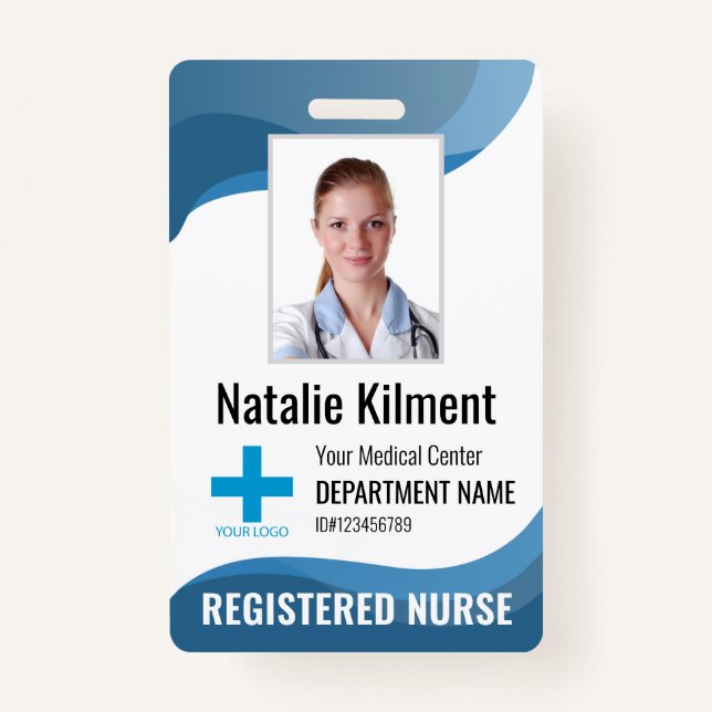 Badge Logo personnel de l'hôpital personnalisé Photo et  (Devant)