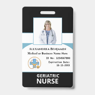 Badge Logo photo de l'employé de l'hôpital Personnalis