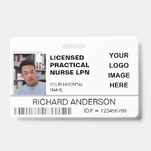 Badge Logo photo de l'hôpital de l'infirmière autorisée