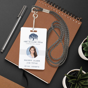 Badge Logo photo d'un arbre de saule rustique moderne ma