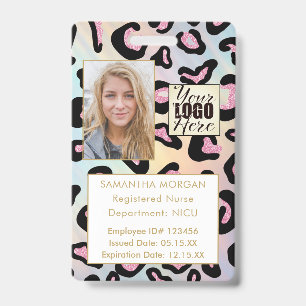 Badge Logo photo Holographique poster de animal Identifi