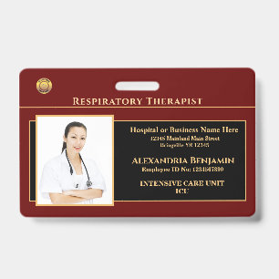 Badge Logo Photo Nom de l'employé Hospitalier Personnali
