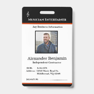 Badge Logo Photo Nom ID Employé Personnalisé