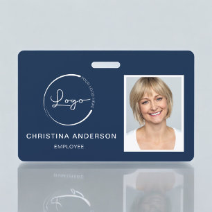 Badge Logo Photo Personnalisé Nom de l'Employé Travail d
