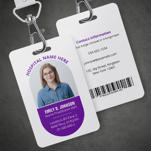 Badge Logo photo personnalisé pour infirmière praticienn