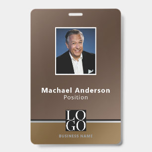 Badge Logo Qrcode Marque de Photo de Entreprise Moderne