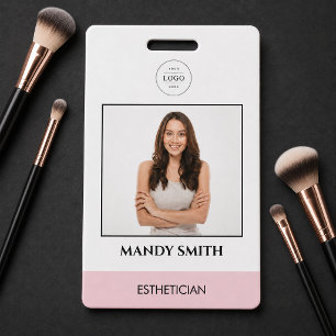Badge Logo Rose Moderne Beauté
