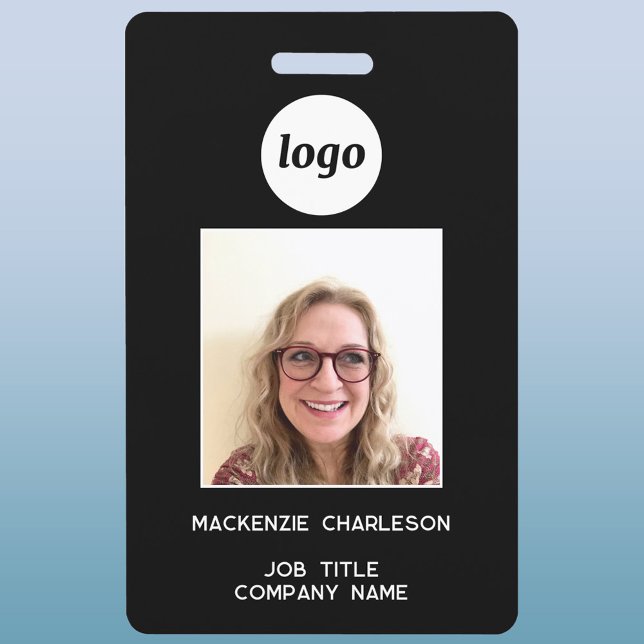 Badge Logo simple ID photo Nametag (Modern company employee photo ID name badge nametag)