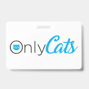 Badge logo truqué, chats uniquement, mignon, drôle