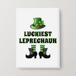 Badge Luckiest Leprechaun correspondant à la St. Patrick