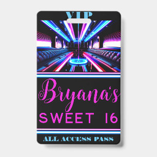Badge Lumières de danse de bus de fête Passeport VIP