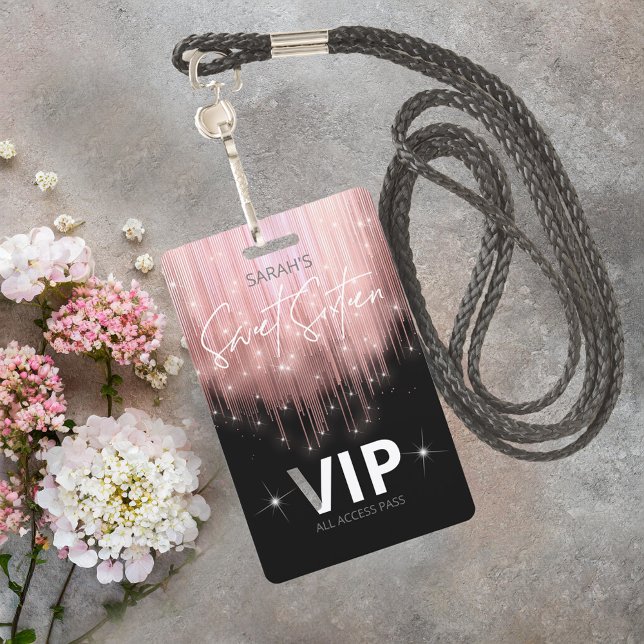 Badge Lumières en cascade Sweet 16 Rose Gold ID790 (Créateur téléchargé)