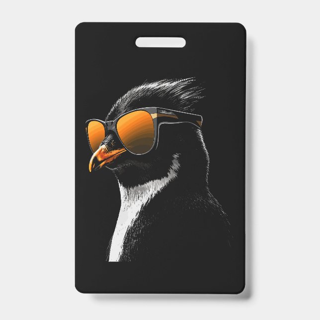 Badge Lunettes de soleil pingouin (Front)