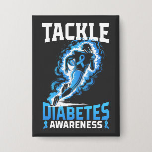Badge Lutter contre le diabète Sensibiliser le football 