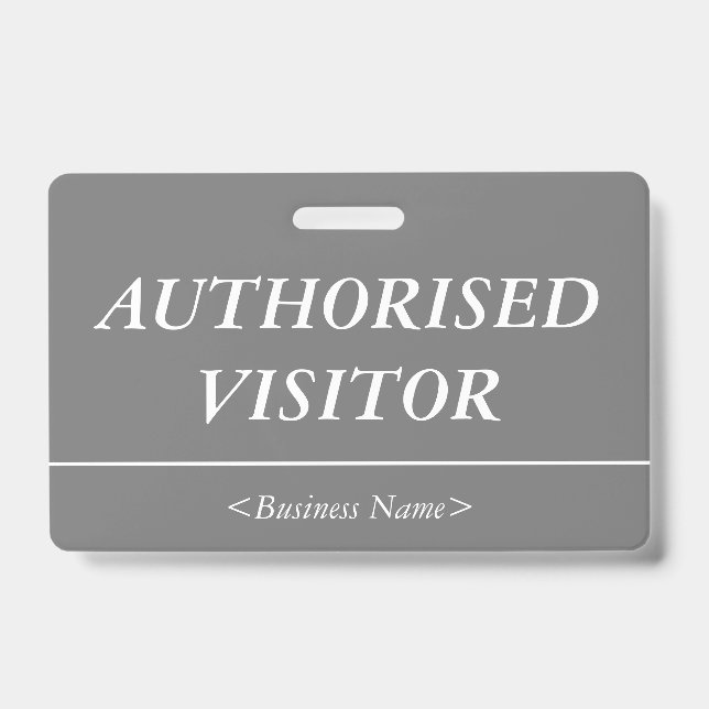 Badge Luxueux "VISITEUR AUTORISÉ" (Avant)