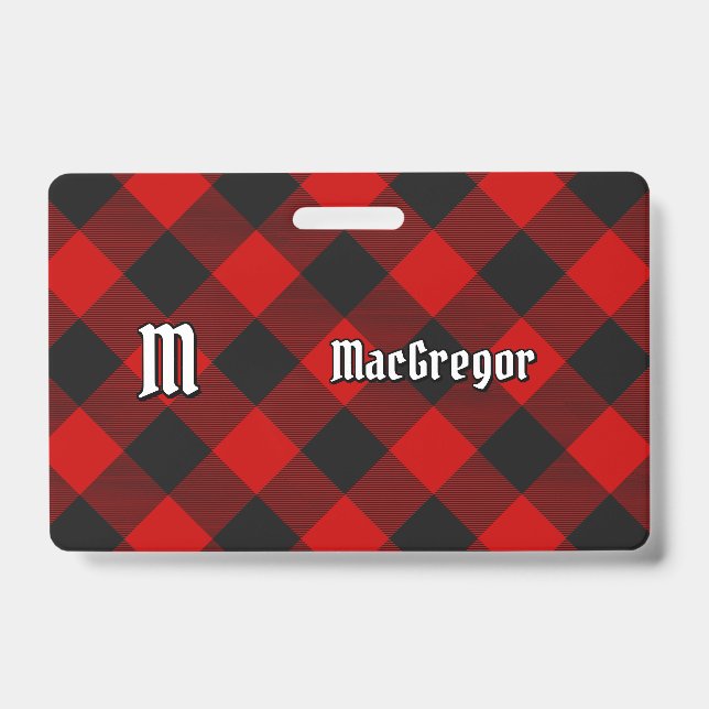 Badge MacGregor Rob Roy Insigne Tartan (Avant)