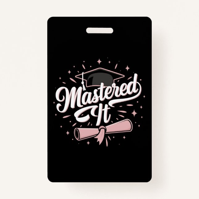 Badge Maîtrise Il Maîtrise Diplômé MBA (Devant)