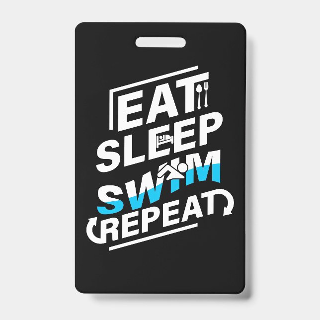 Badge Mangez Sleep Swim (Front)