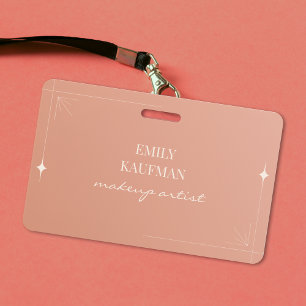 Badge Maquillage dégradé minimaliste Artiste