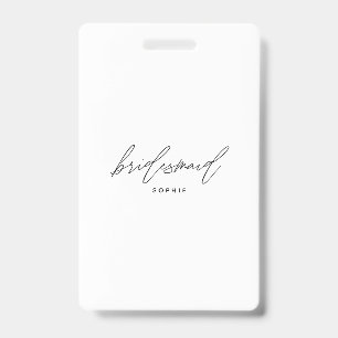 Badge Mariée d'honneur Personnalisé Nom Personnalisé Sim