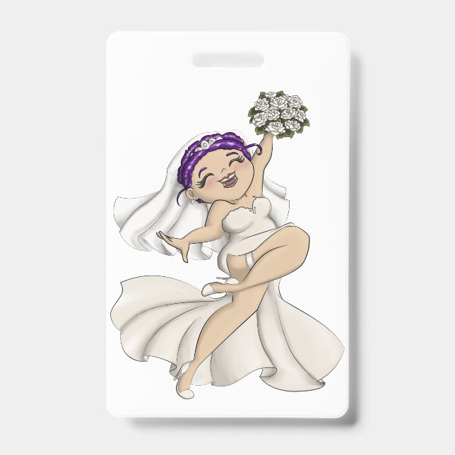 Badge Mariée Heureuse 06 (Avant)