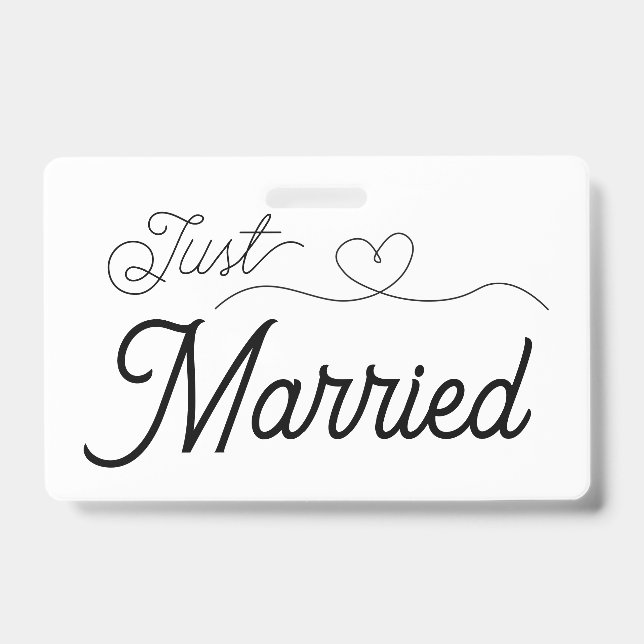 Badge Mariés à tout jamais cœur (Avant)