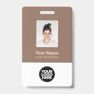 Badge Marque féminine marron rose branchée
