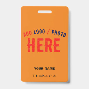BADGE MARQUE VERIFIEE ORANGE FONCE PERSONNALISEE MODERNE