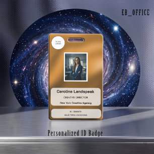 Badge Matrice de points de logo personnalisé photo orang