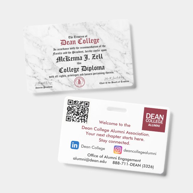 Badge McKenna J. Zell (Avant & arrière)