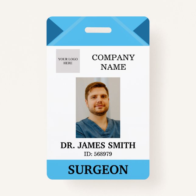 Badge Médecin hospitalier Infirmier - Sécurité des soins (Devant)