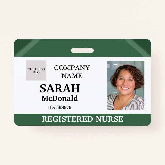 Badge Médecin Médicale Infirmière Soins âgés Code photo  (Devant)