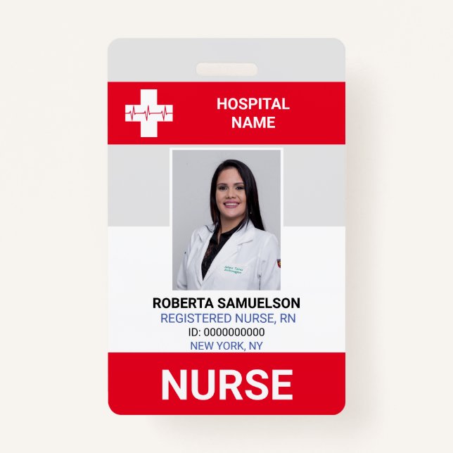 Badge MÉDECIN MÉDICALE INFIRMIÈRE Soins de santé d'urgen (Devant)