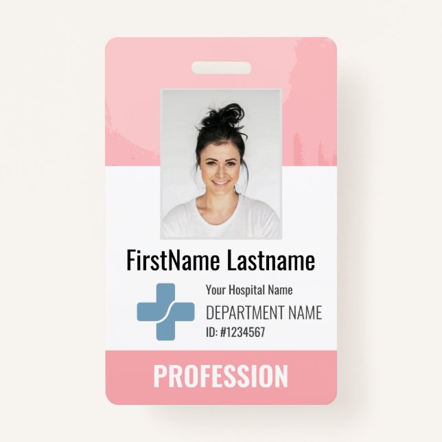 Badge Médecin sur mesure, Infirmière, Aide en santé - ID (Devant)