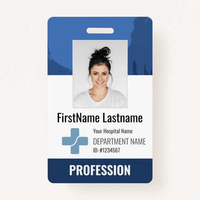 Badge Médecin sur mesure, Infirmière, Aide en santé - ID (Devant)