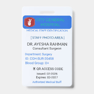 Badge médical Badge d'infirmière ID sécurisé