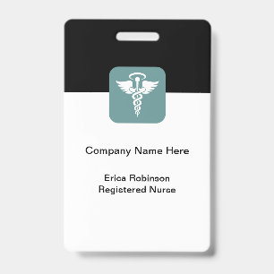 Badge Médicale Accueil Santé Champ Nom du personnel Badg