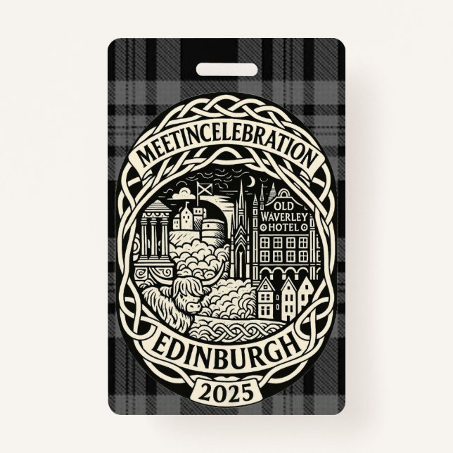 Badge MEETinCelebration Édimbourg (Devant)