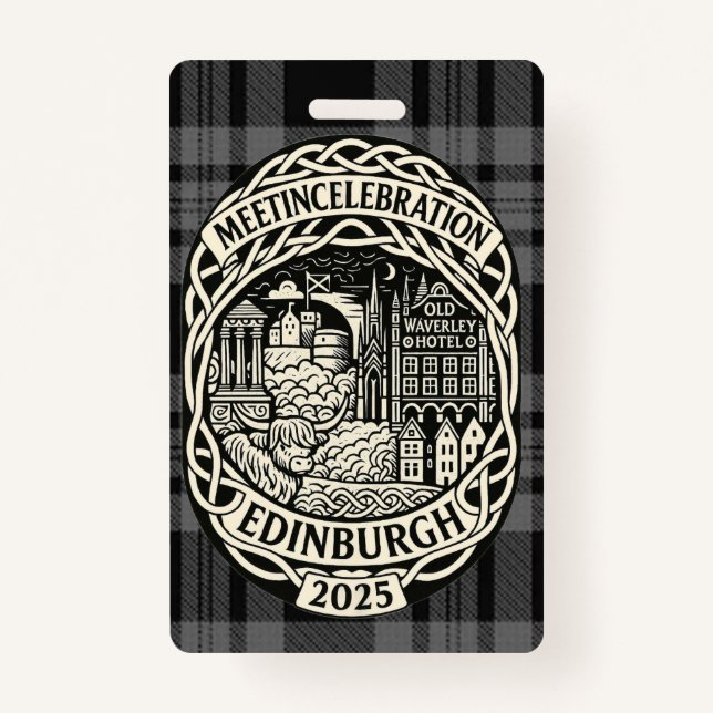 Badge MEETinCelebration Édimbourg (Devant)