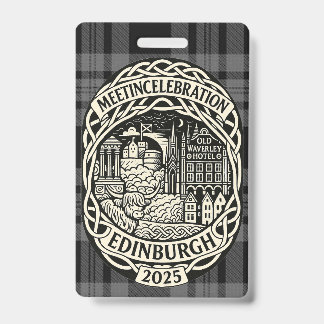 Badge MEETinCelebration Edimbourg - Étiquette de nuit