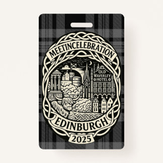 Badge MEETinCelebration Edimbourg - Étiquette de nuit