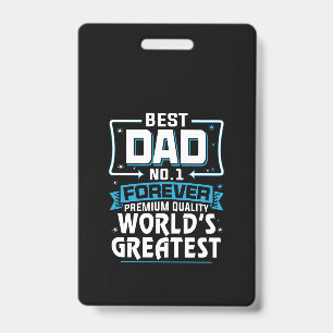 Badge Meilleur père Papa Meilleur du monde N°1